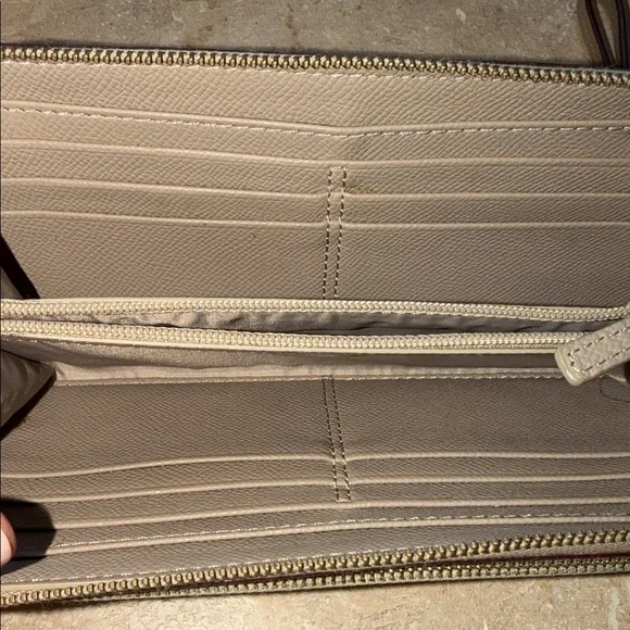 Coach Metallic Silver Studded Wallet - Picture 7 of 14